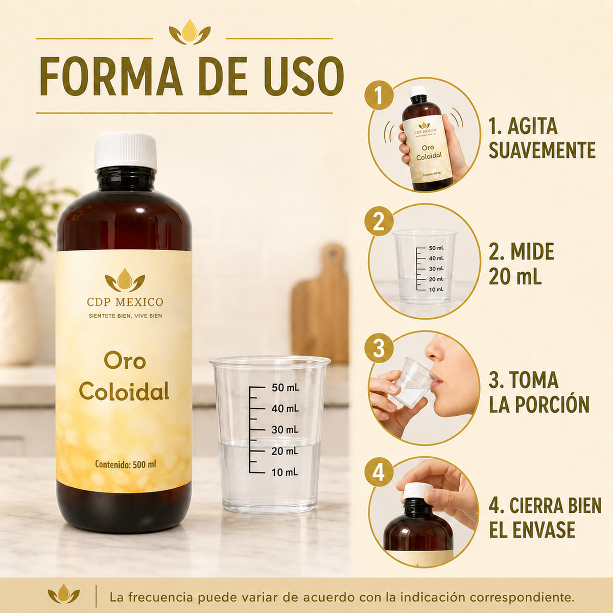 Oro Coloidal 5 ppm